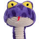 Brinquedo Pelúcia Qmonster Cobra de Mola Roxo para Cães