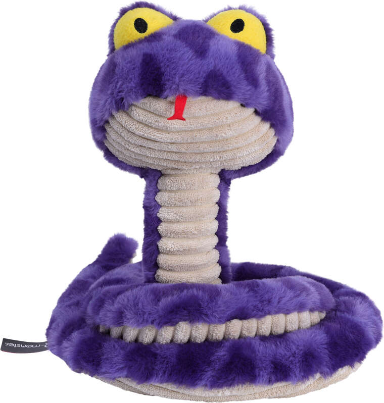 Brinquedo Pelúcia Qmonster Cobra de Mola Roxo para Cães - Tam. Único