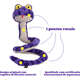 Brinquedo Pelúcia Qmonster Cobra de Mola Roxo para Cães