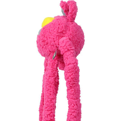 Brinquedo Pelúcia Qmonster Coelho Puxa Puxa Rosa para Cães