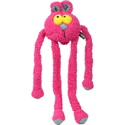 Brinquedo Pelúcia Qmonster Coelho Puxa Puxa Rosa para Cães