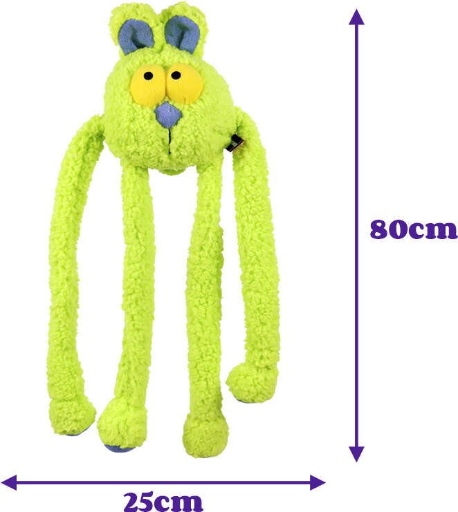 Brinquedo Pelúcia Qmonster Coelho Puxa Puxa Verde para Cães - Tam. Único