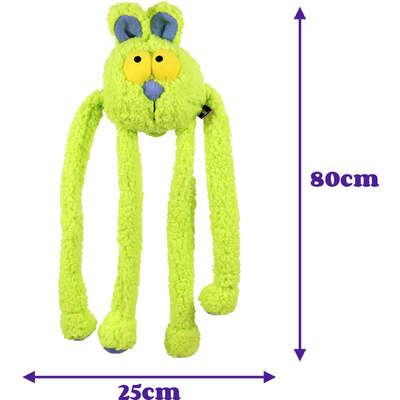 Brinquedo Pelúcia Qmonster Coelho Puxa Puxa Verde para Cães