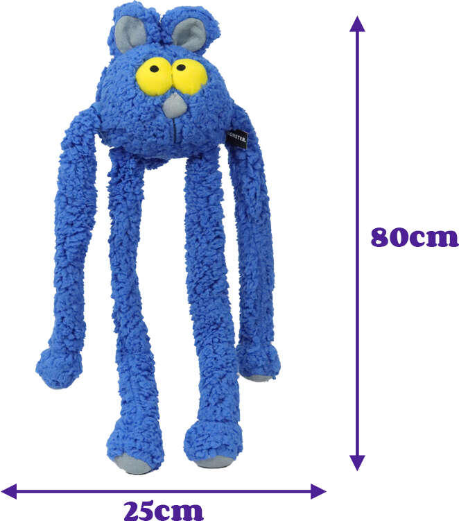 Brinquedo Pelúcia Qmonster Coelho Puxa Puxa Azul para Cães - Tam. Único