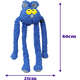 Brinquedo Pelúcia Qmonster Coelho Puxa Puxa Azul para Cães