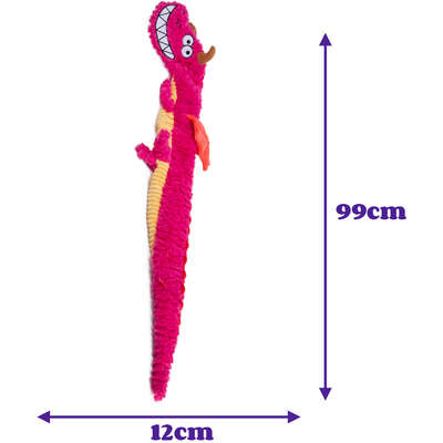 Brinquedo Pelúcia Qmonster Dragão Gigante Rosa para Cães