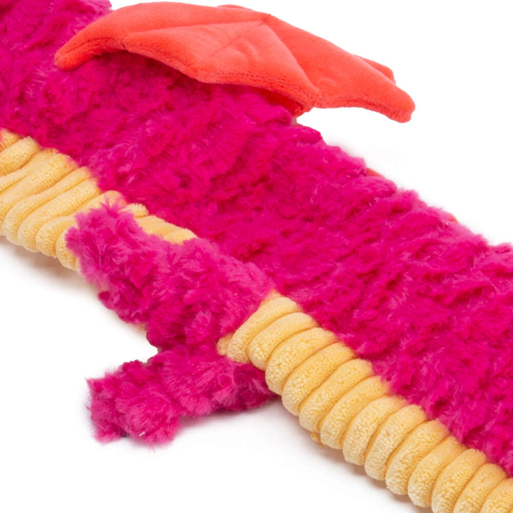 Brinquedo Pelúcia Qmonster Dragão Gigante Rosa para Cães - Tam. Único