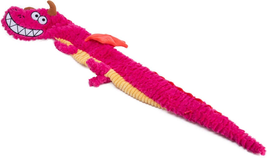 Brinquedo Pelúcia Qmonster Dragão Gigante Rosa para Cães - Tam. Único