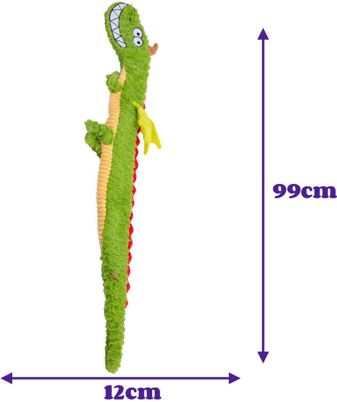 Brinquedo Pelúcia Qmonster Dragão Gigante Verde para Cães - Tam. Único