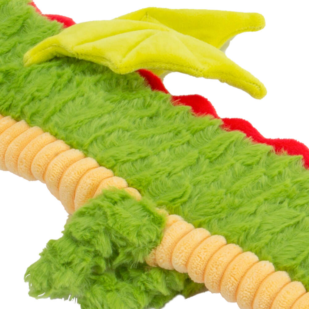 Brinquedo Pelúcia Qmonster Dragão Gigante Verde para Cães - Tam. Único