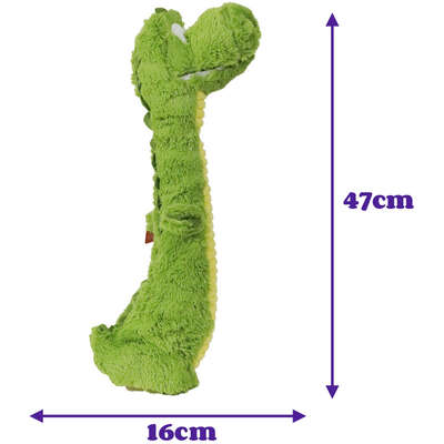Brinquedo Pelúcia Qmonster Crocodilo Pescoço Comprido Verde para Cães