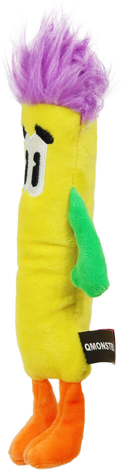Brinquedo Pelúcia Qmonster Stickman com Catnip Amarelo para Gatos - Tam. Único