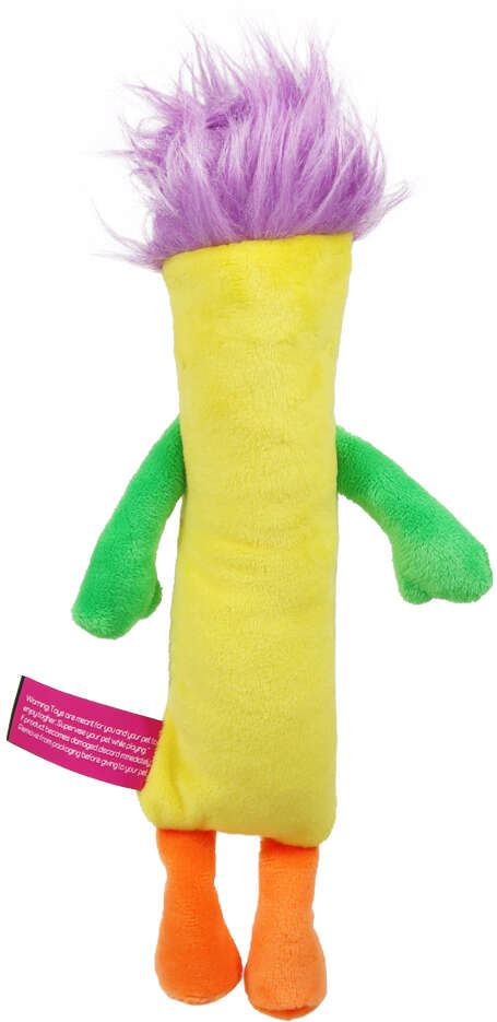 Brinquedo Pelúcia Qmonster Stickman com Catnip Amarelo para Gatos - Tam. Único