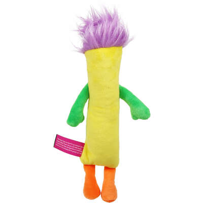 Brinquedo Pelúcia Qmonster Stickman com Catnip Amarelo para Gatos