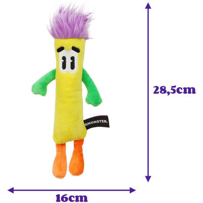 Brinquedo Pelúcia Qmonster Stickman com Catnip Amarelo para Gatos