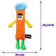 Brinquedo Pelúcia Qmonster Stickman com Catnip Laranja para Gatos