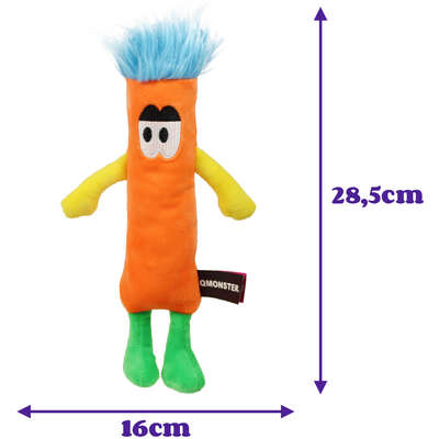 Brinquedo Pelúcia Qmonster Stickman com Catnip Laranja para Gatos
