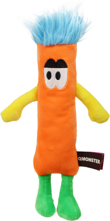 Brinquedo Pelúcia Qmonster Stickman com Catnip Laranja para Gatos - Tam. Único