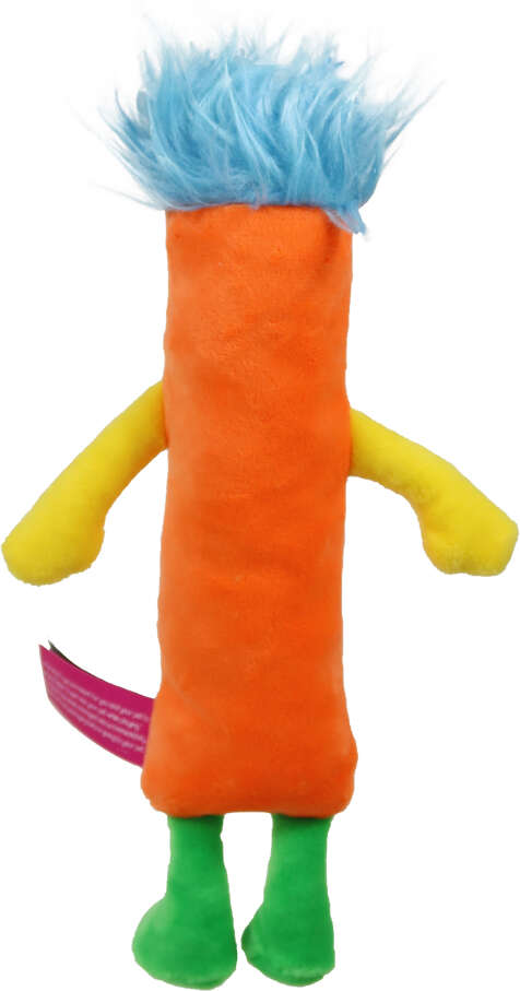Brinquedo Pelúcia Qmonster Stickman com Catnip Laranja para Gatos - Tam. Único