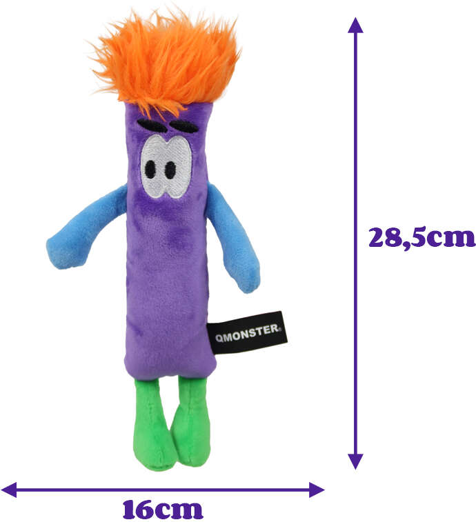 Brinquedo Pelúcia Qmonster Stickman com Catnip Roxo para Gatos - Tam. Único