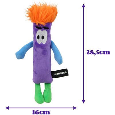 Brinquedo Pelúcia Qmonster Stickman com Catnip Roxo para Gatos”
