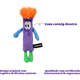 Brinquedo Pelúcia Qmonster Stickman com Catnip Roxo para Gatos”