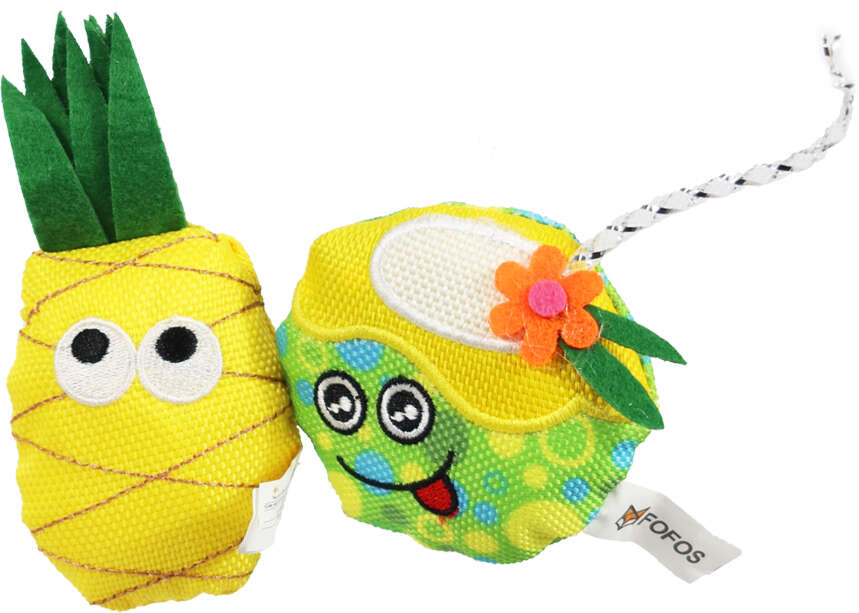 Brinquedo Pelúcia Fofos Kit Verao Suco Abacaxi com Catnip para Gatos - Tam. Único