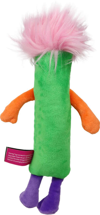 Brinquedo Pelúcia Qmonster Stickman com Catnip Verde para Gatos - Tam. Único