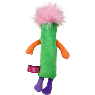 Brinquedo Pelúcia Qmonster Stickman com Catnip Verde para Gatos
