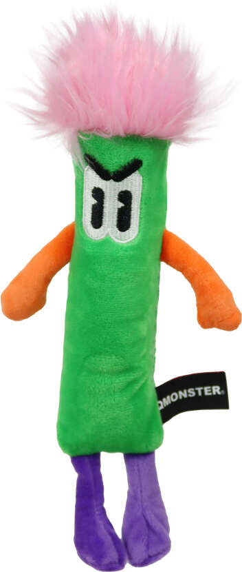 Brinquedo Pelúcia Qmonster Stickman com Catnip Verde para Gatos - Tam. Único