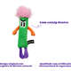 Brinquedo Pelúcia Qmonster Stickman com Catnip Verde para Gatos