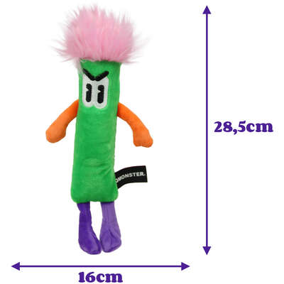 Brinquedo Pelúcia Qmonster Stickman com Catnip Verde para Gatos