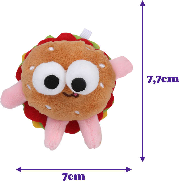 Brinquedo Pelúcia Qmonster Fast Food Hambúrguer com Catnip para Gatos - Tam. Único