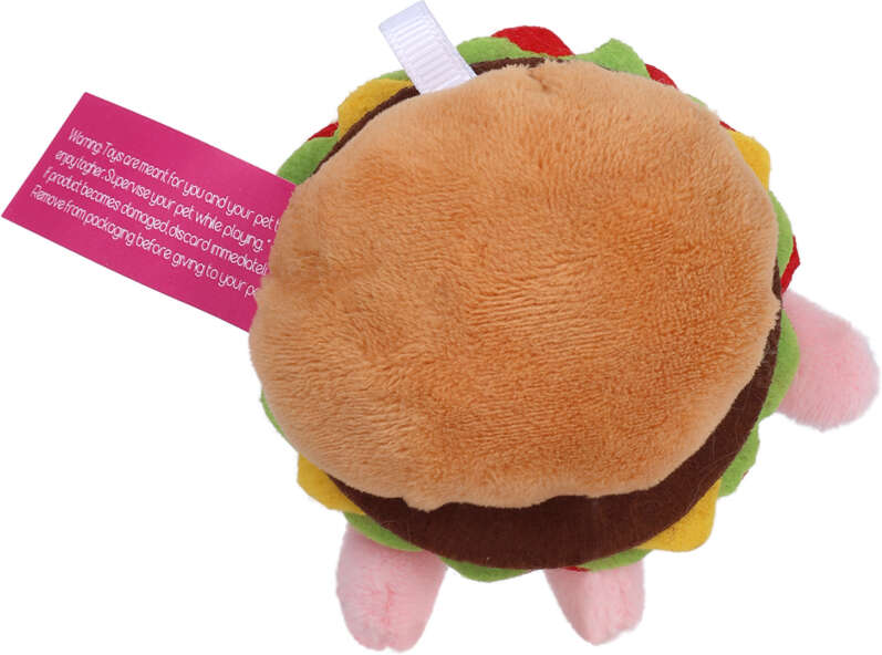 Brinquedo Pelúcia Qmonster Fast Food Hambúrguer com Catnip para Gatos - Tam. Único