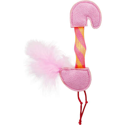 Brinquedo Pelúcia Fofos Animais Pulam Pulam Flamingo com Catnip para Gatos