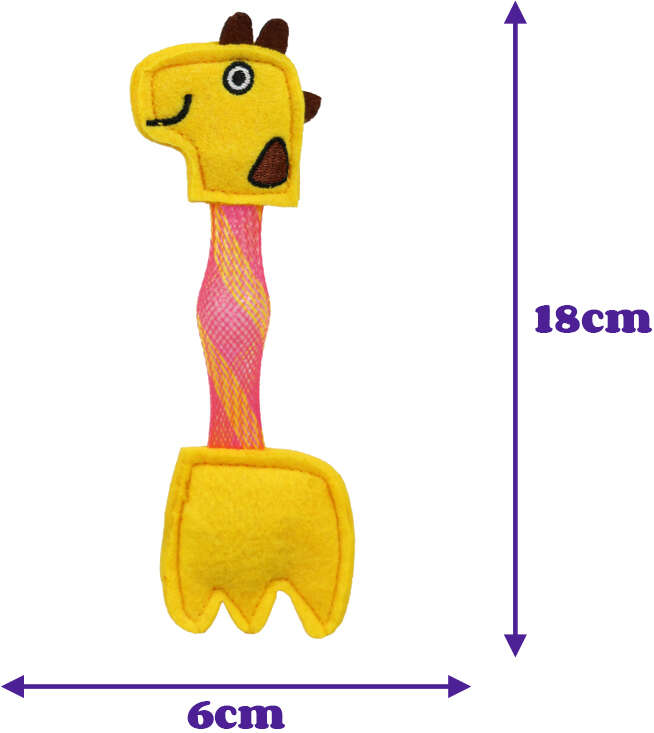 Brinquedo Pelúcia Fofos Animais Pulam Pulam Girafa com Catnip para Gatos - Tam. Único