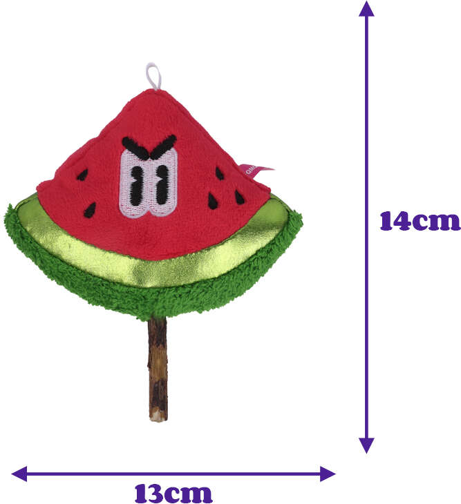 Brinquedo Pelúcia Qmonster Pirulito Melancia Matatabi com Catnip para Gatos - Tam. Único