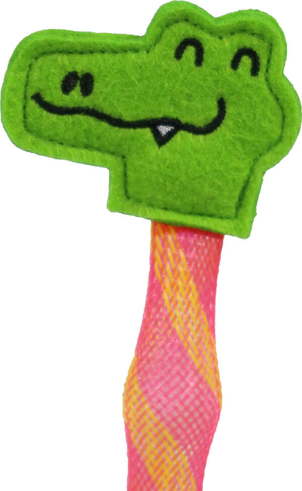 Brinquedo Pelúcia Fofos Animais Pulam Pulam Crocodilo com Catnip para Gatos - Tam. Único