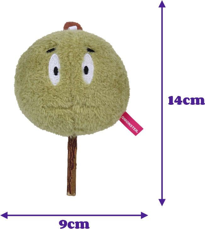 Brinquedo Pelúcia Qmonster Pirulito Durião Matatabi com Catnip para Gatos - Tam. Único
