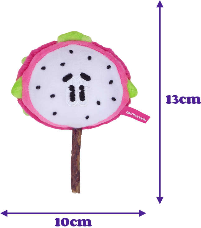 Brinquedo Pelúcia Qmonster Pirulito Pitaya Matatabi com Catnip para Gatos - Tam. Único
