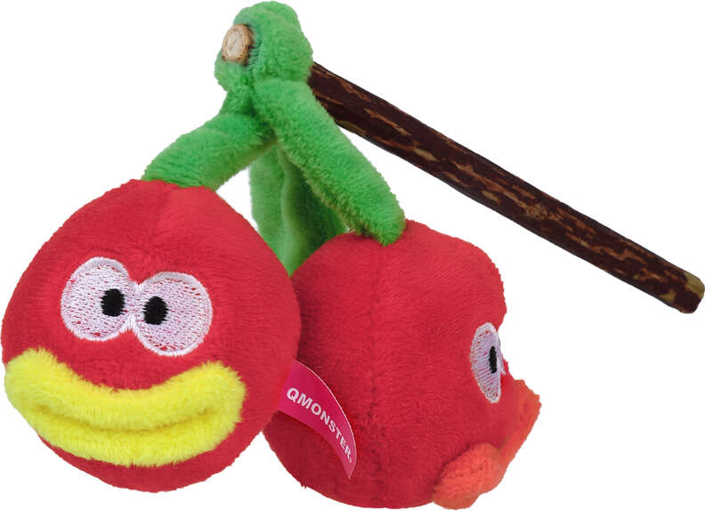 Brinquedo Pelúcia Qmonster Pirulito Cereja Matatabi com Catnip para Gatos - Tam. Único