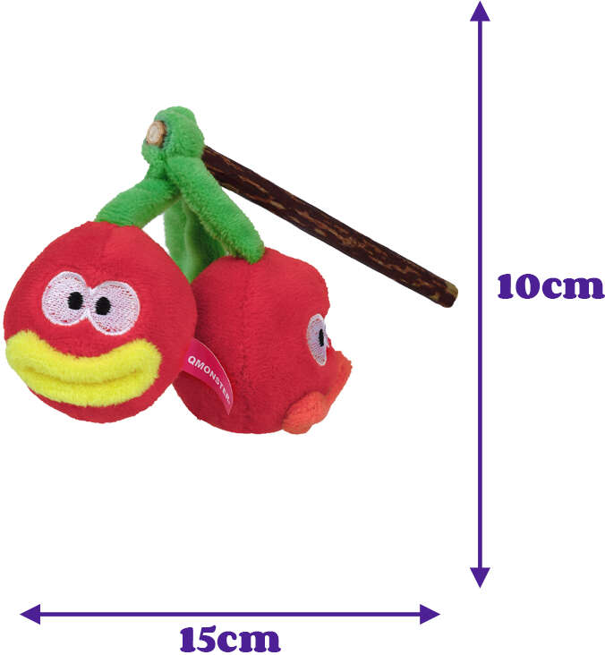 Brinquedo Pelúcia Qmonster Pirulito Cereja Matatabi com Catnip para Gatos - Tam. Único