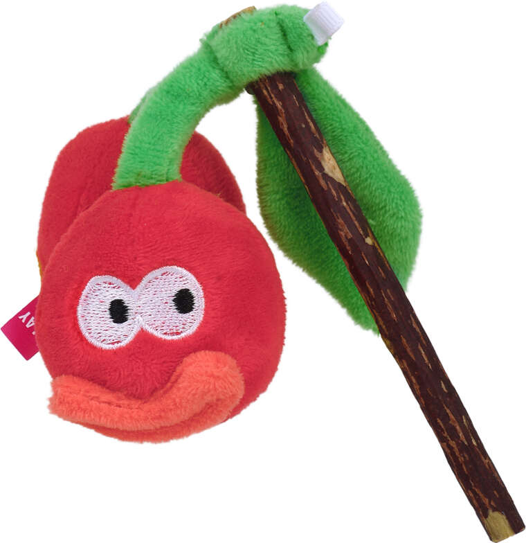 Brinquedo Pelúcia Qmonster Pirulito Cereja Matatabi com Catnip para Gatos - Tam. Único