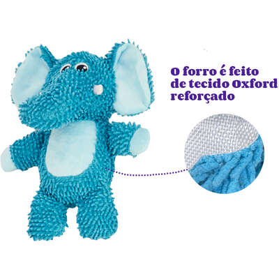 Brinquedo Pelúcia Fofos Chenille Tough Animais Elefante para Cães