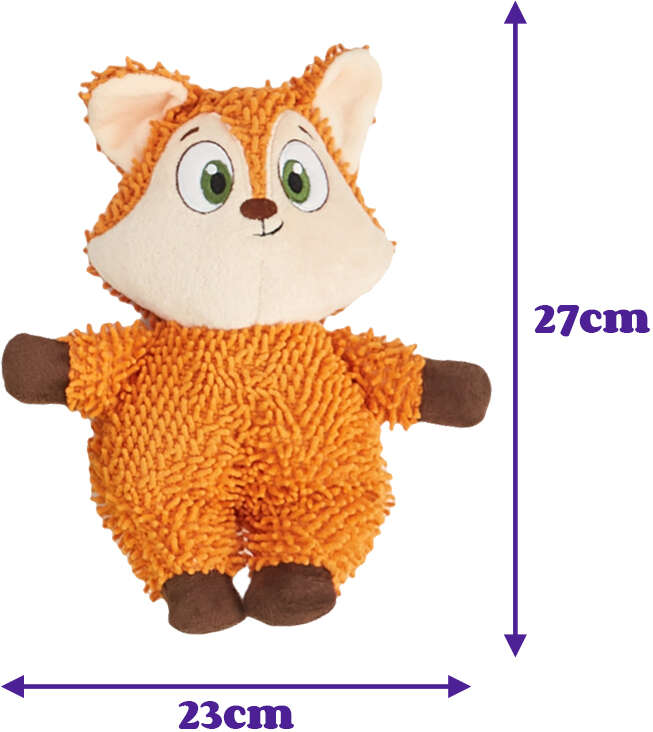 Brinquedo Pelúcia Fofos Chenille Tough Animais Raposa para Cães - Tam. Único
