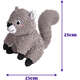 Brinquedo Pelúcia Fofos Chenille Tough Animais Esquilo para Cães