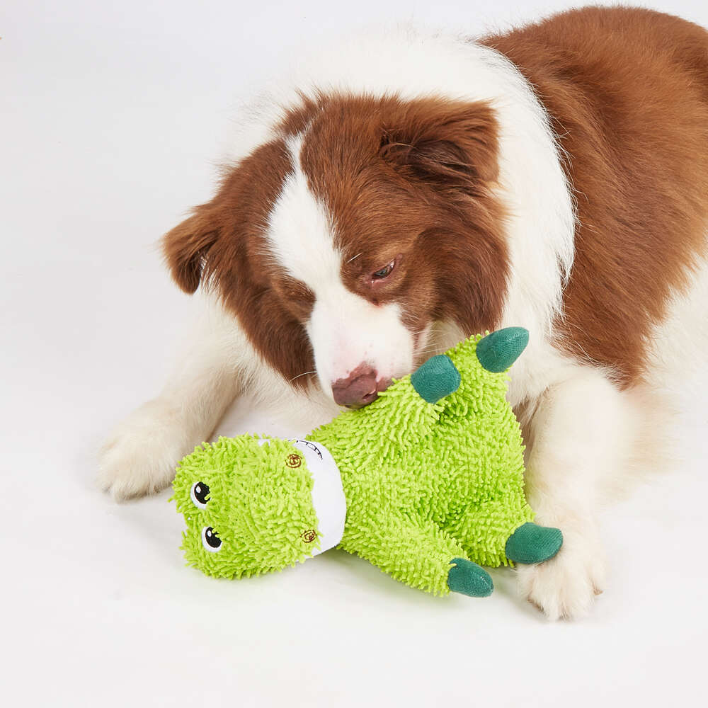Brinquedo Pelúcia Fofos Chenille Tough Animais Jacaré para Cães - Tam. Único