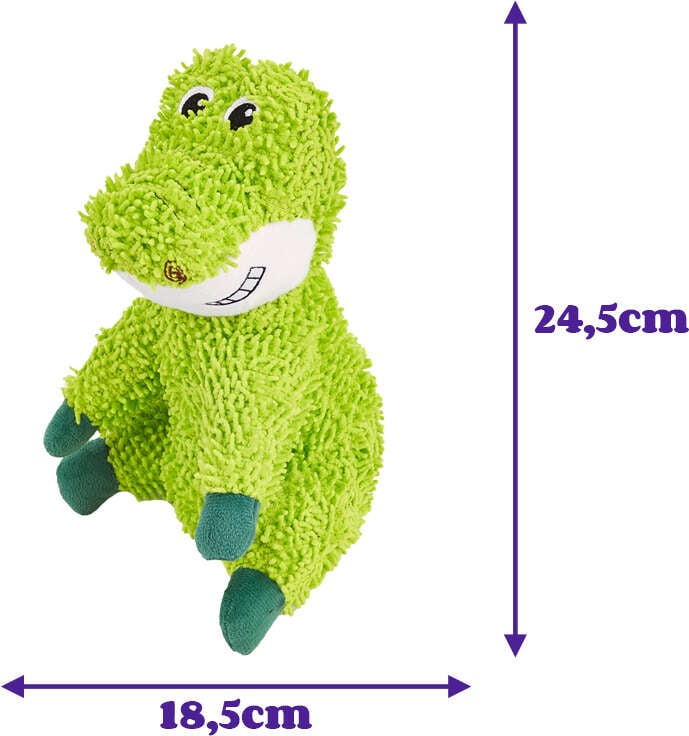 Brinquedo Pelúcia Fofos Chenille Tough Animais Jacaré para Cães - Tam. Único