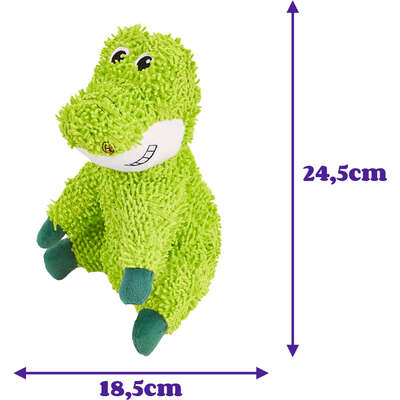 Brinquedo Pelúcia Fofos Chenille Tough Animais Jacaré para Cães
