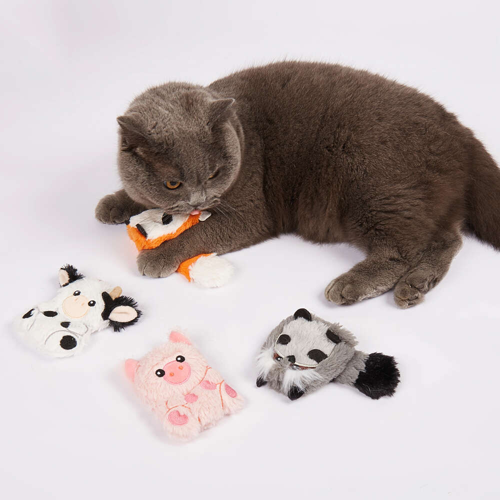 Brinquedo Pelúcia Fofos Fazenda Porco com Catnip para Gatos - Tam. Único
